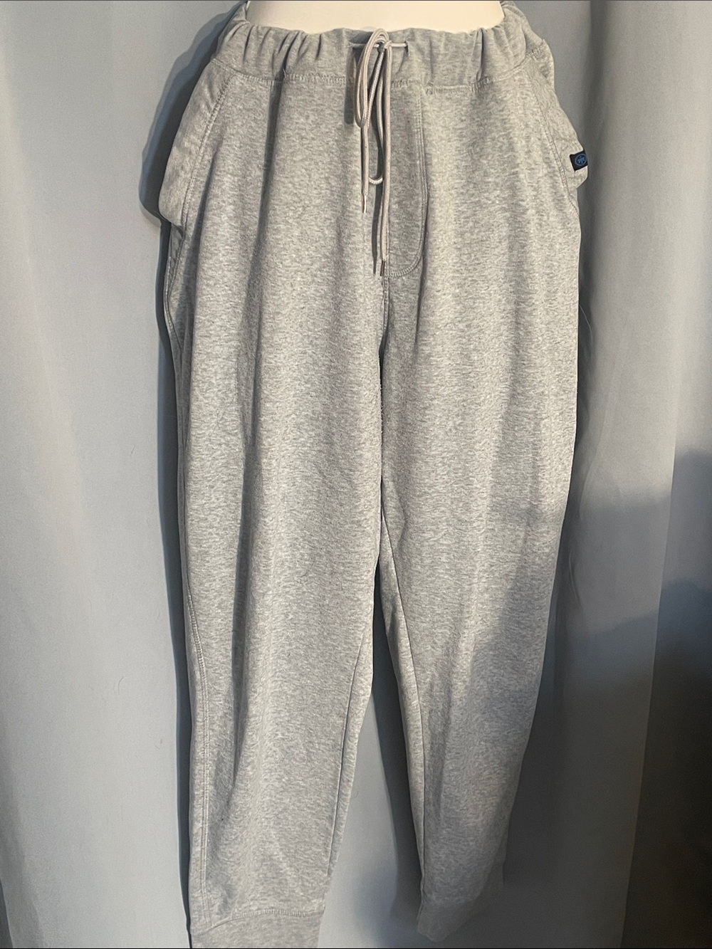 Men's Gray Sweatpant Joggers with Drawstring